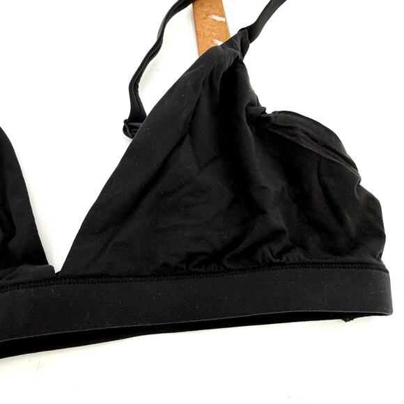 Skims Fits Everybody Triangle Bralette Black Onyx Bra New with tags Size Medium - Picture 2 of 4